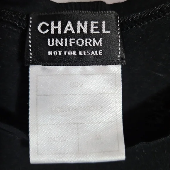 Chanel Uniform Black Tank Top Sz M - Picture 2 of 8